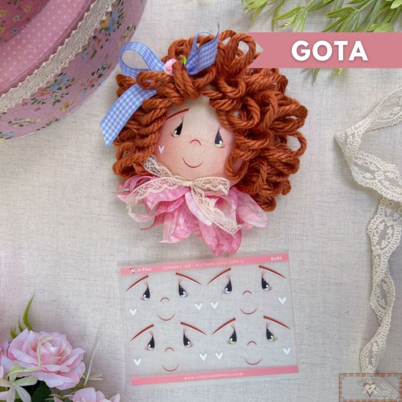 CP045 Sticker - Carita Gota G (Parche) **PRE VENTA**