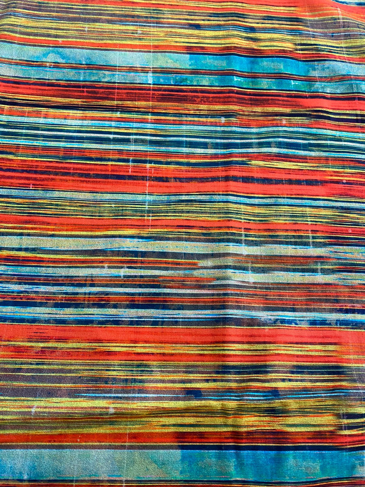 Tricoline 100% Algodón - DG042 Digital Rayas Coloridas (50 x 150)