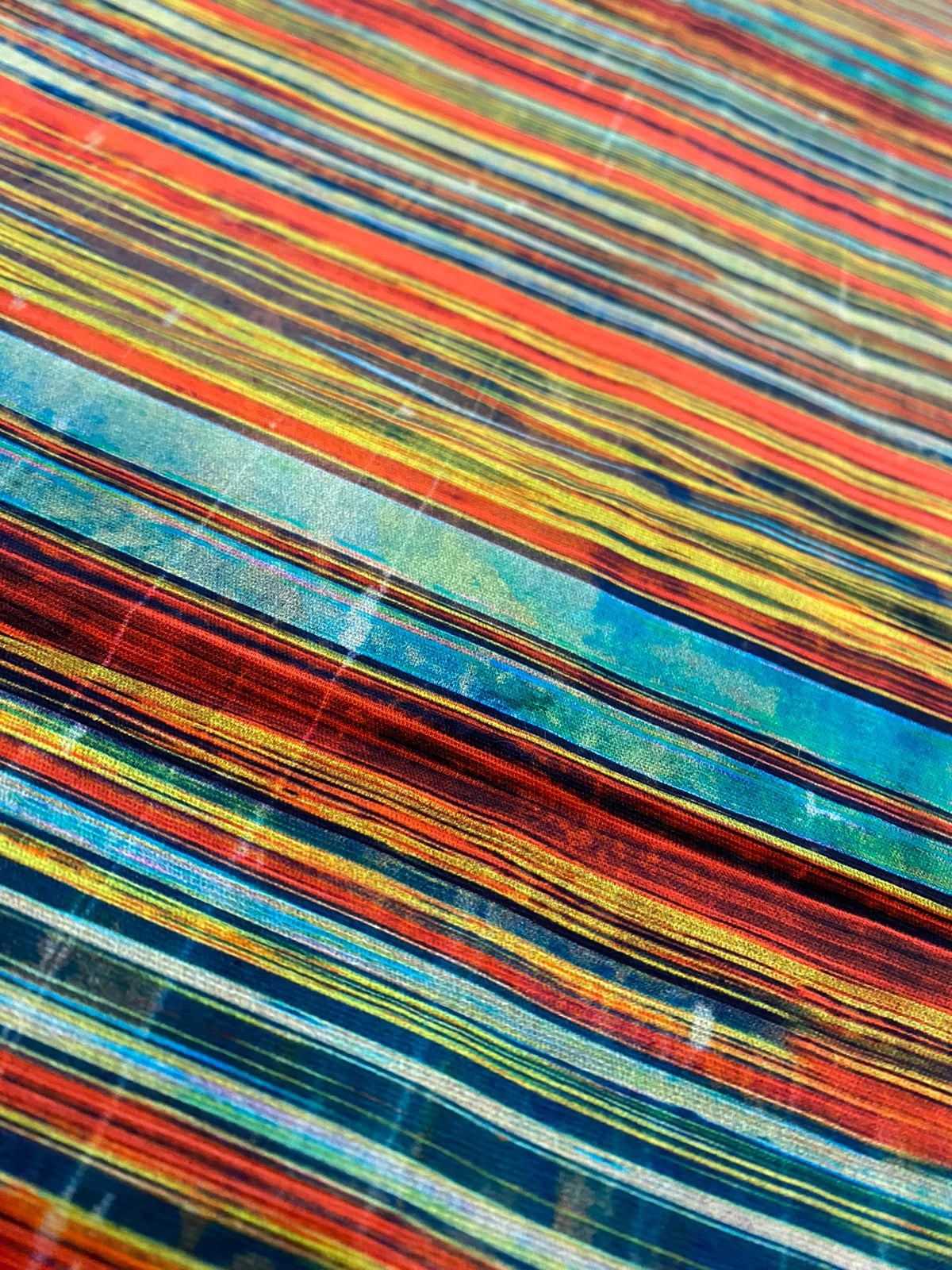 Tricoline 100% Algodón - DG042 Digital Rayas Coloridas (50 x 150)