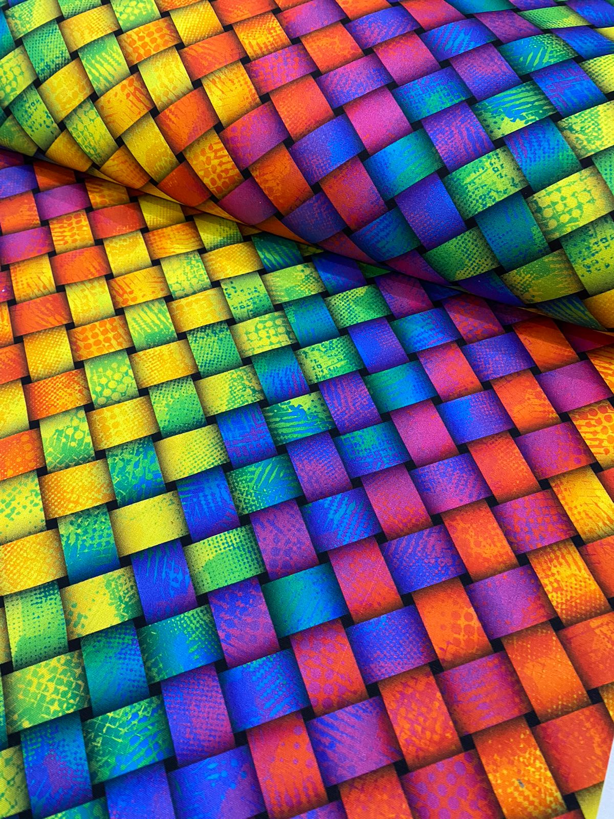 Tricoline 100% Algodón - DG013 - Digital Trama Colorida (50 x 150)
