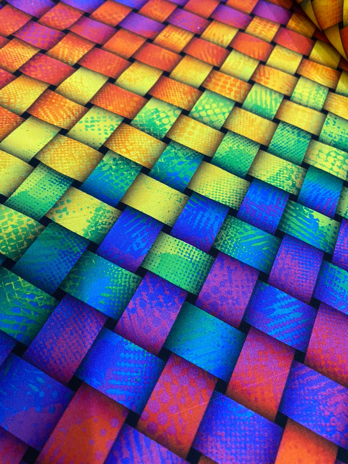 Tricoline 100% Algodón - DG013 - Digital Trama Colorida (50 x 150)