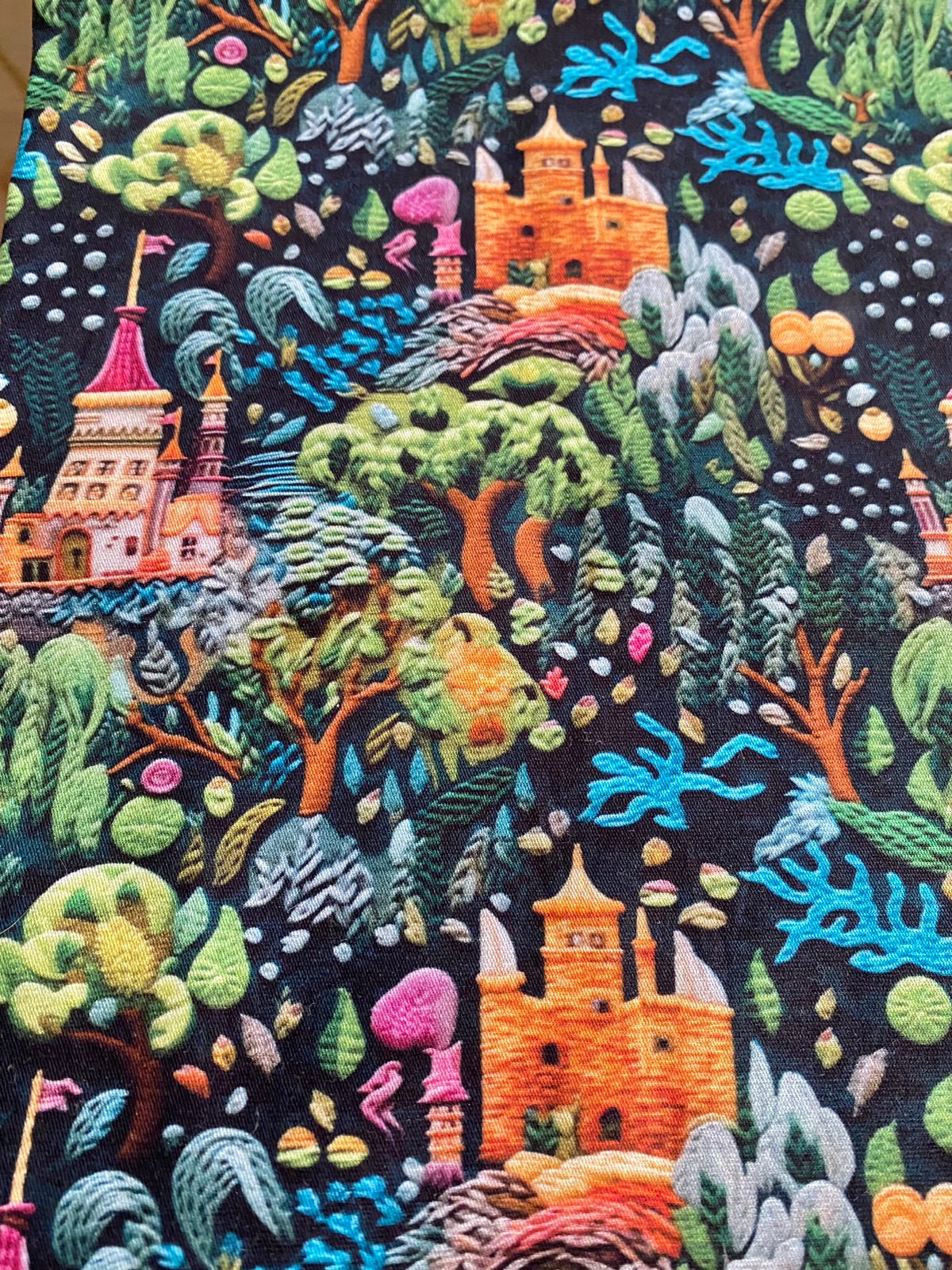 Tricoline 100% Algodón - 3D004 Castillo Bosque (50 x 150)