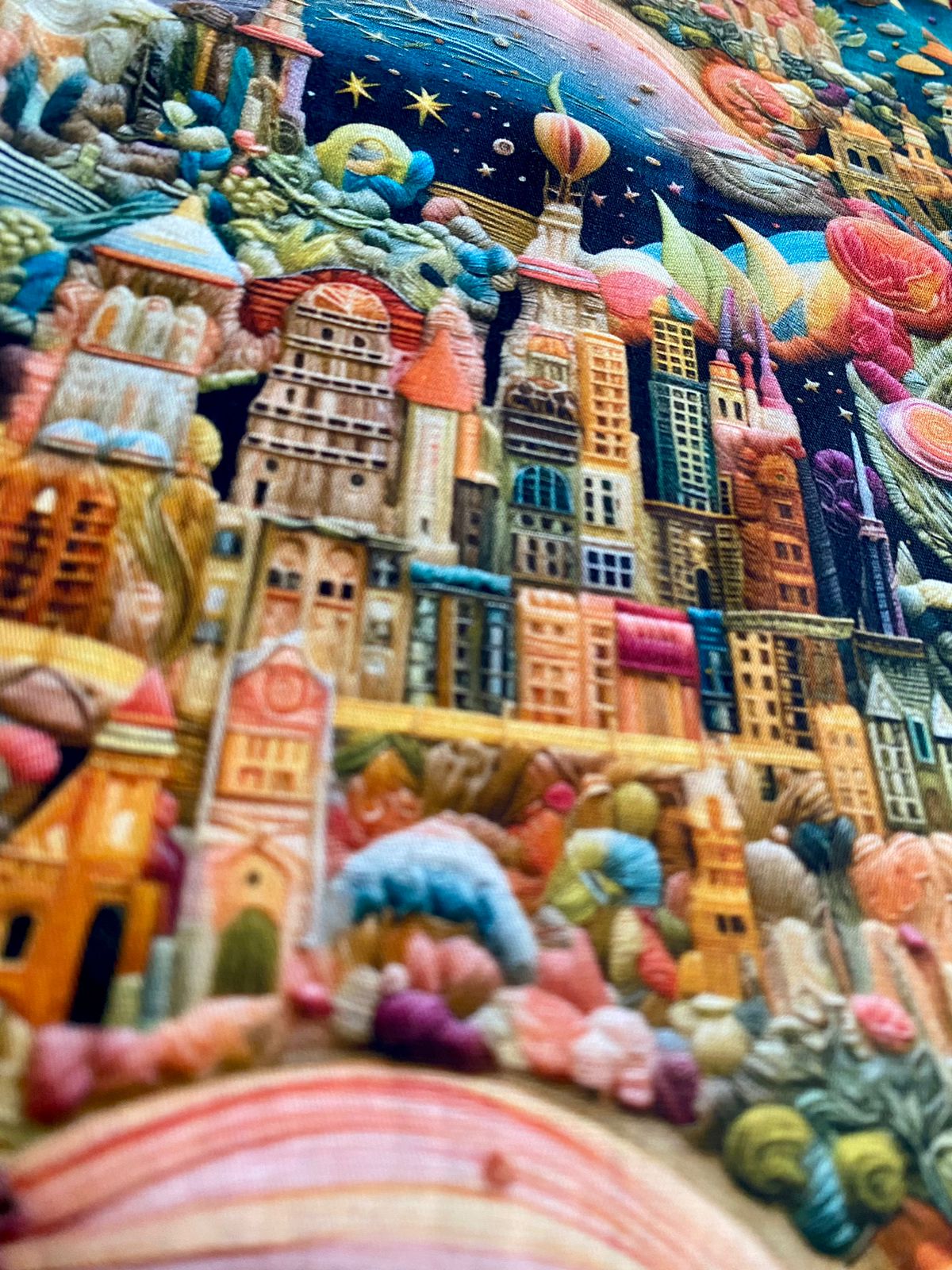 Tricoline 100% Algodón - 3D006 Ciudad Magica (50 x 150)