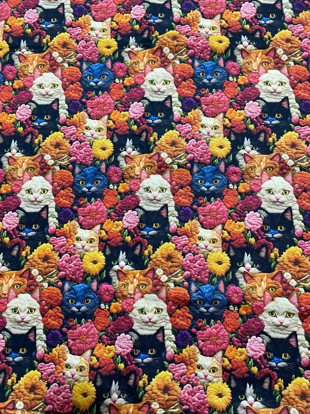 Tricoline 100% Algodón - 3D029 Gatitos 4 (50 x 150)