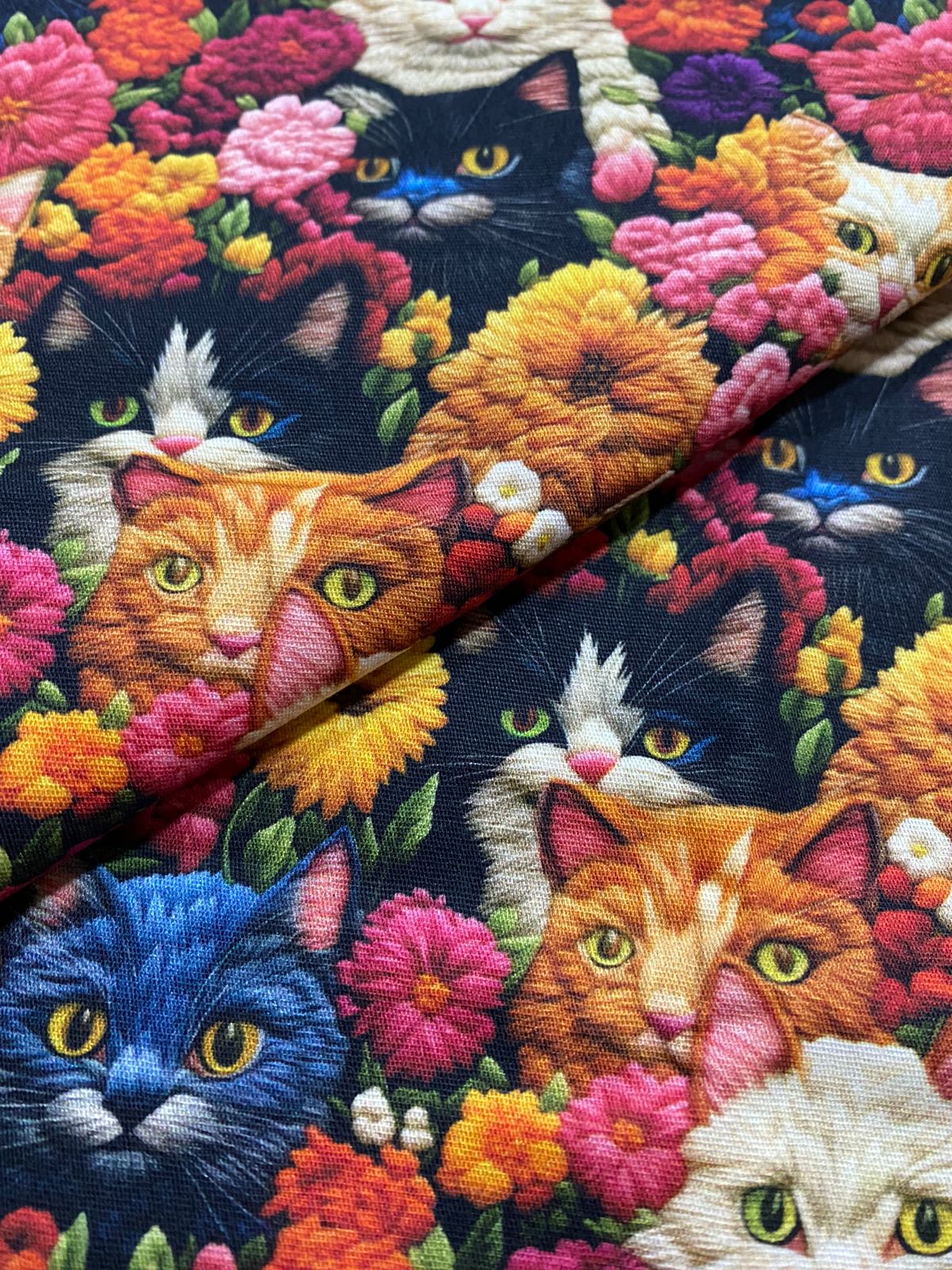 Tricoline 100% Algodón - 3D029 Gatitos 4 (50 x 150)