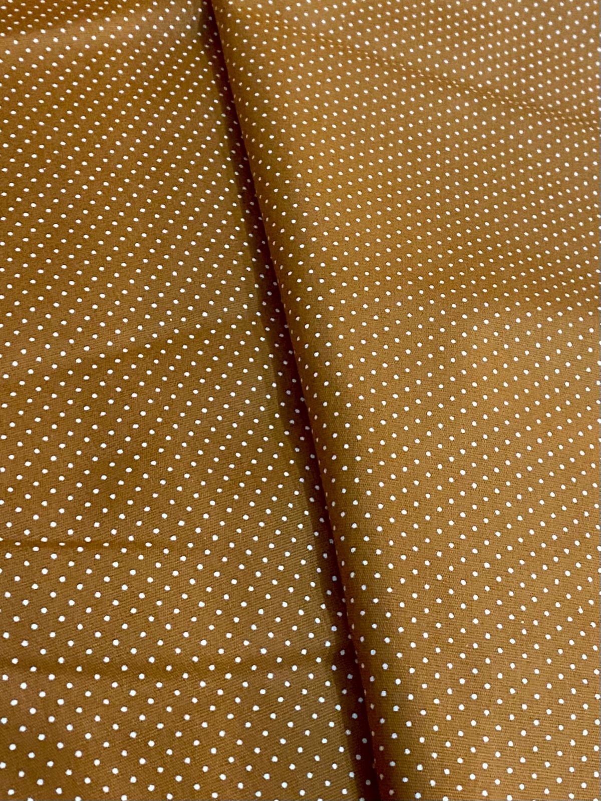Tricoline 100% Algodón - TT063 Tinto Puntitos Terracota (50 x 150)