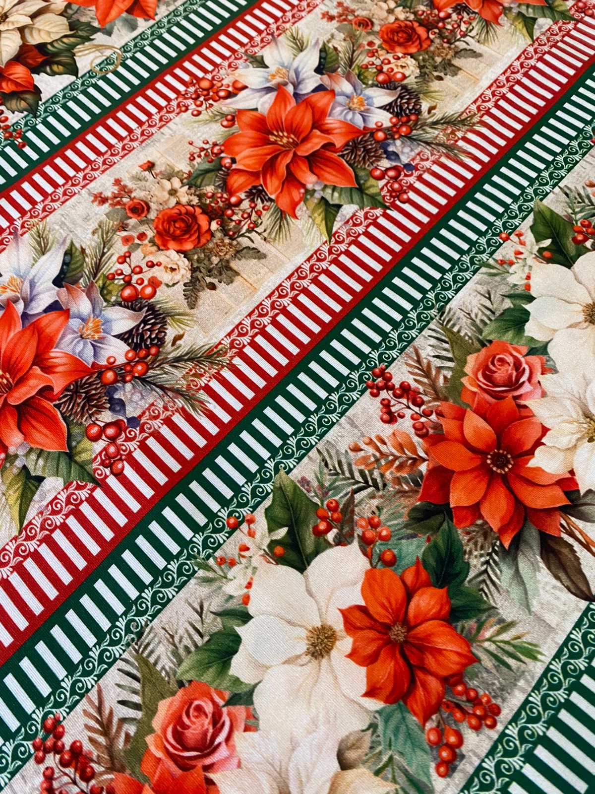 Tricoline 100% Algodón - CN014 Cenefas Navidad 1 (50 x 150)