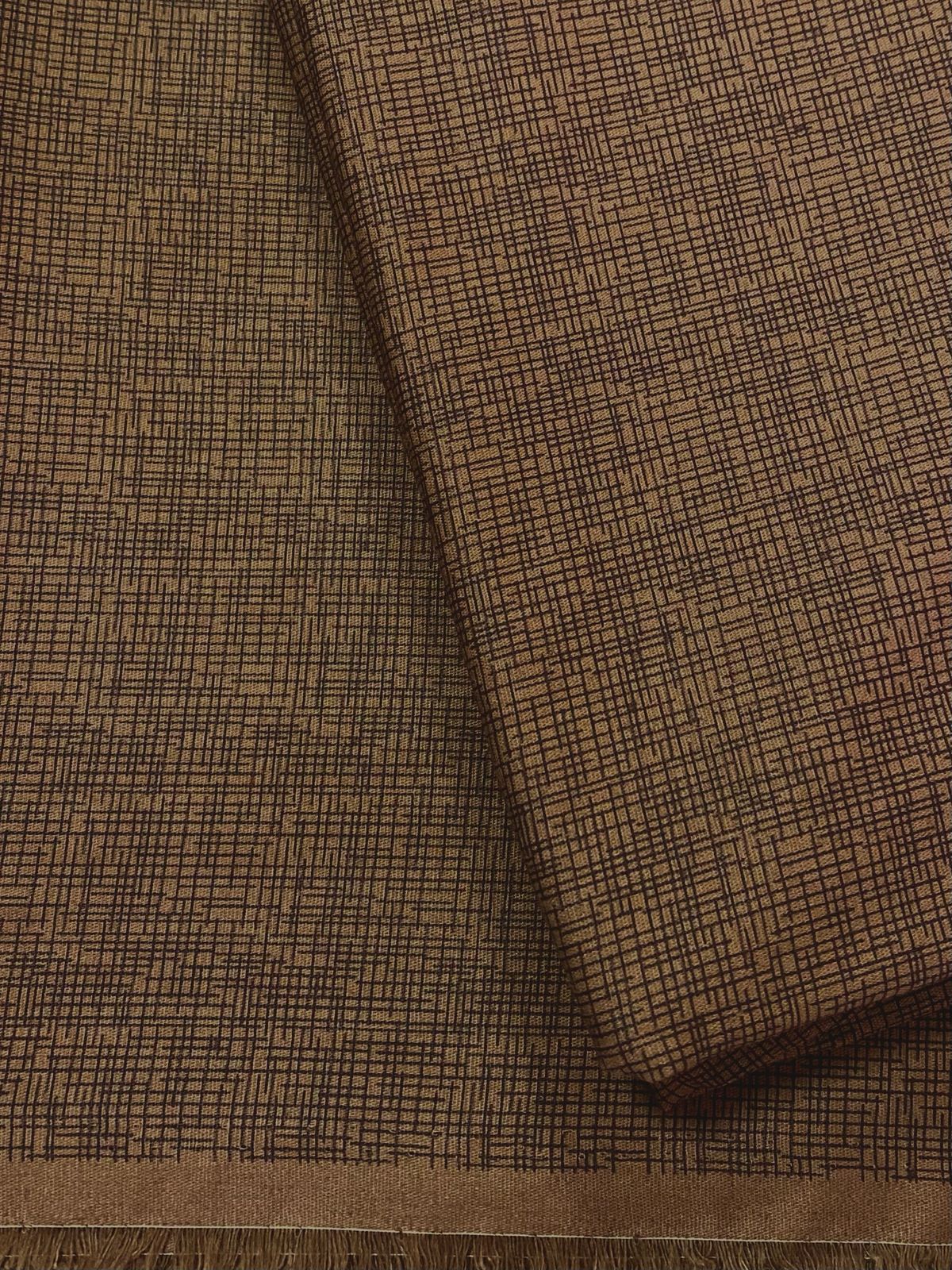 Tricoline 100% Algodón - TT082 Tinto Textura Color Café (50 x 150)