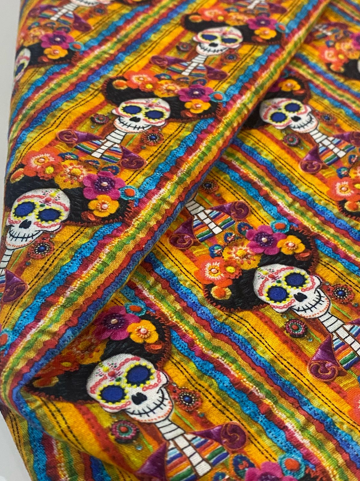 Tricoline 100% Algodón - 3D045 Personaje Catrina (50 x 150)