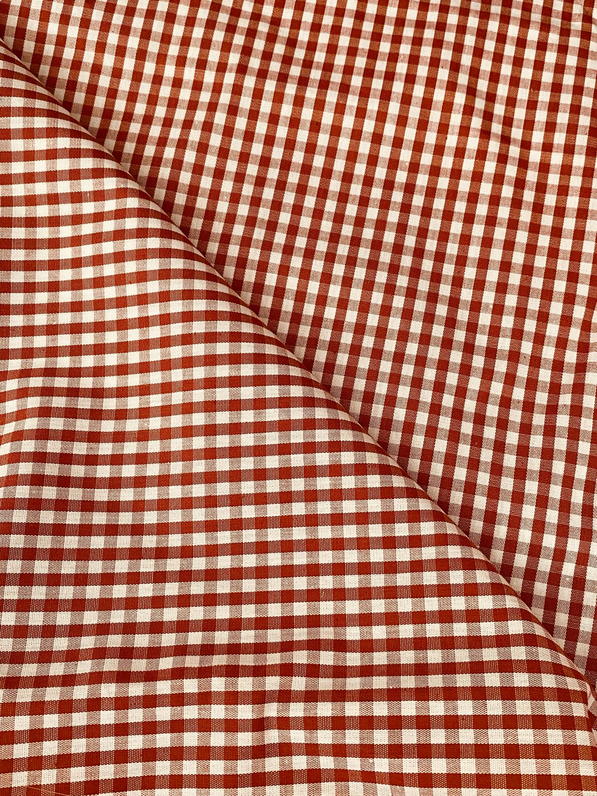 Tricoline 100% Algodón - TT097 Tinto Cuadrille Terracota (50 x 150)