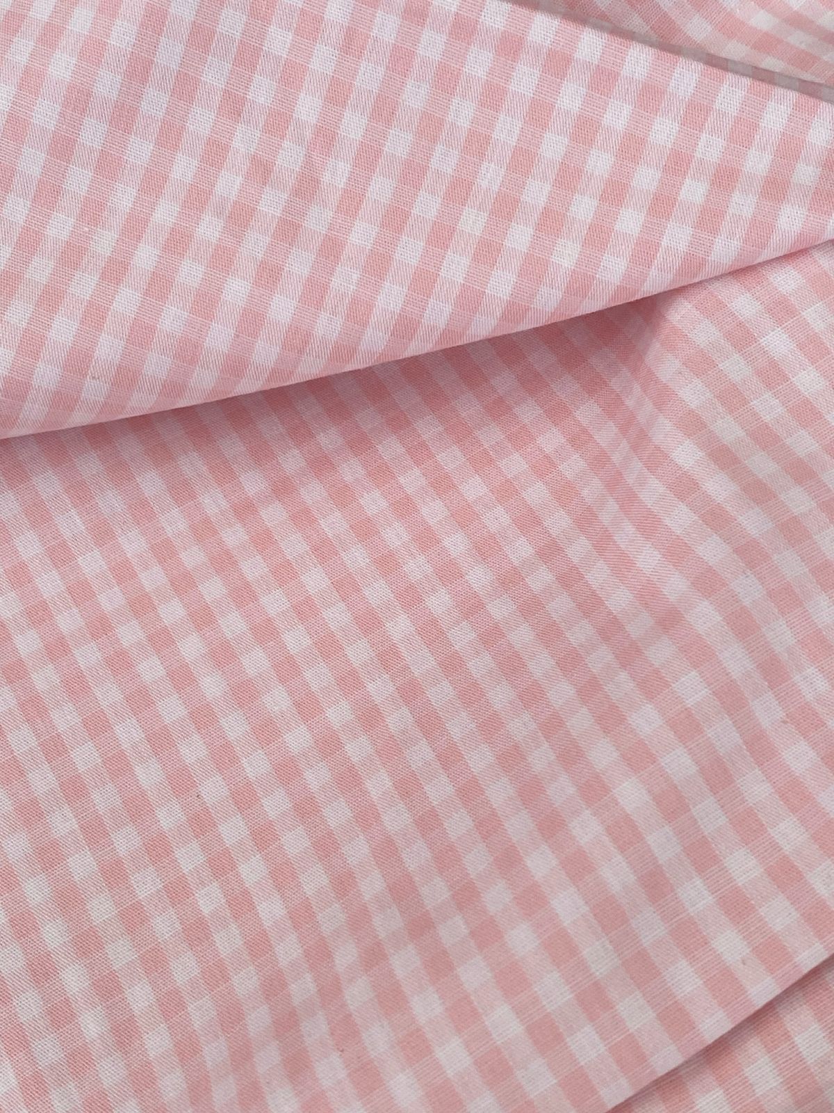 Tricoline 100% Algodón - TT098 Tinto Cuadrille Rosa (50 x 150)