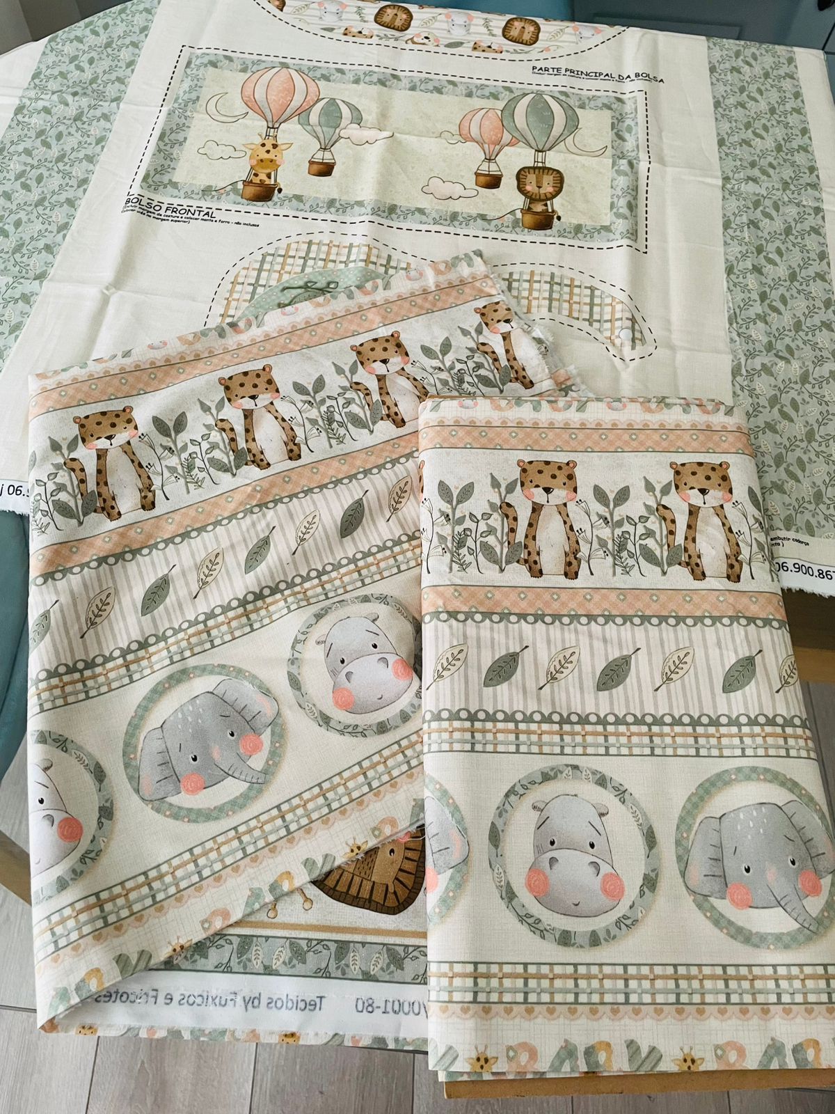 Tricoline 100% Algodón - CN029 Cenefas Safari Fuxicos (50 x 150)