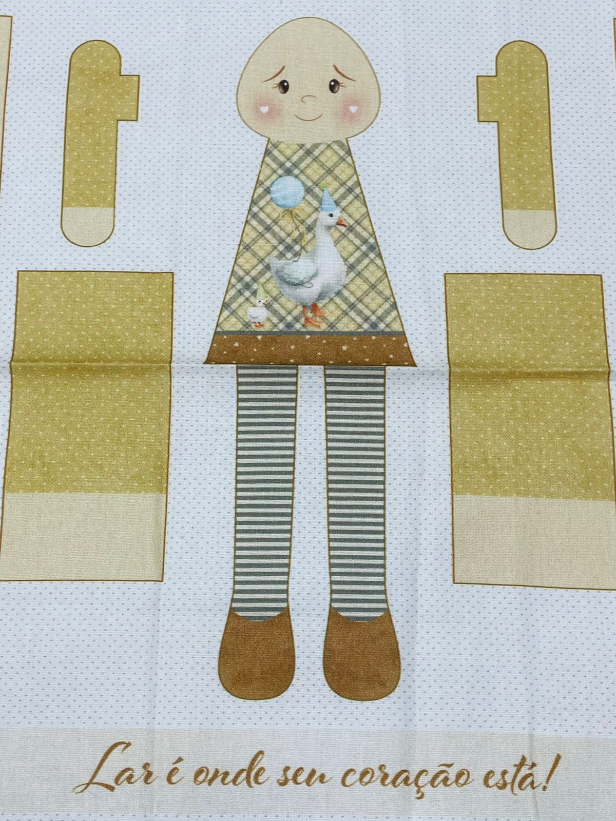 Tricoline 100% Algodón - CP027B Patrón 2 Mini muñecas Hogar (33 x 150)