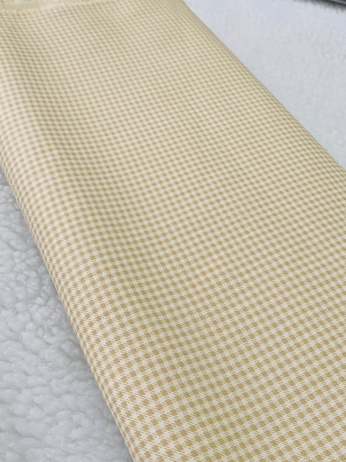Tricoline 100% Algodón - TT078 Tinto Cuadrille Beige CLARO (50 x 150)