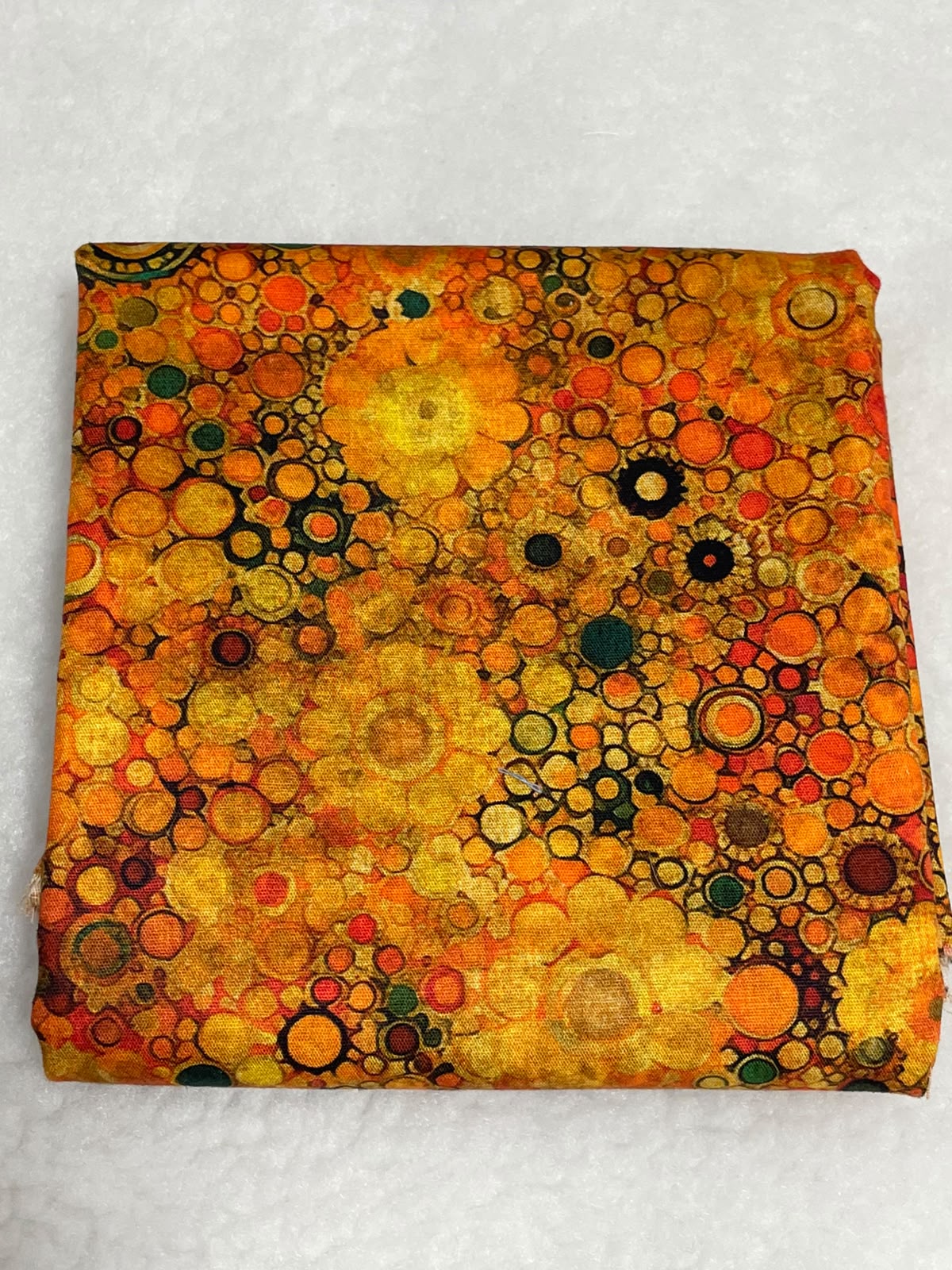 Tricoline 100% Algodón - EX080 Exclusiva DN Mosaicos Naranja (50 x 150)