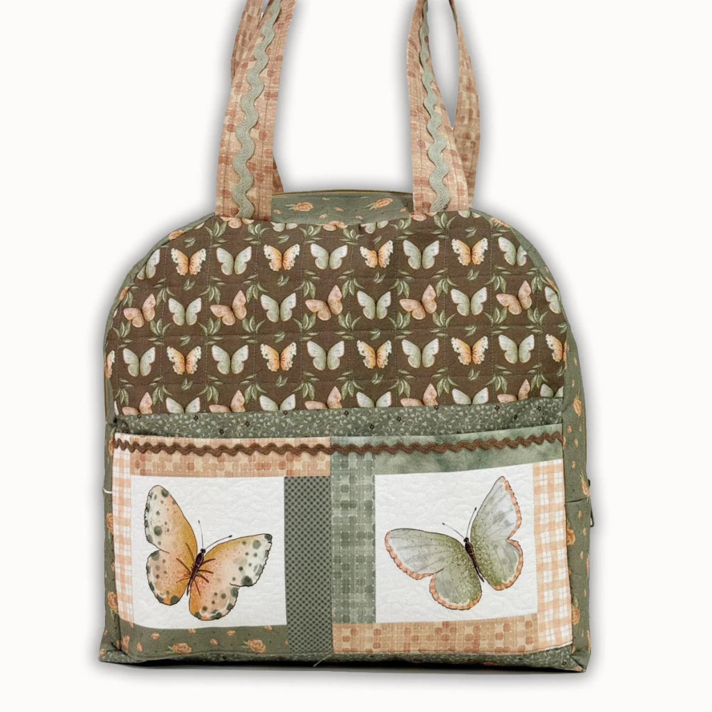 Tricoline 100% Algodón - PT036 Patrón Bolso Mariposas (60 x 150)