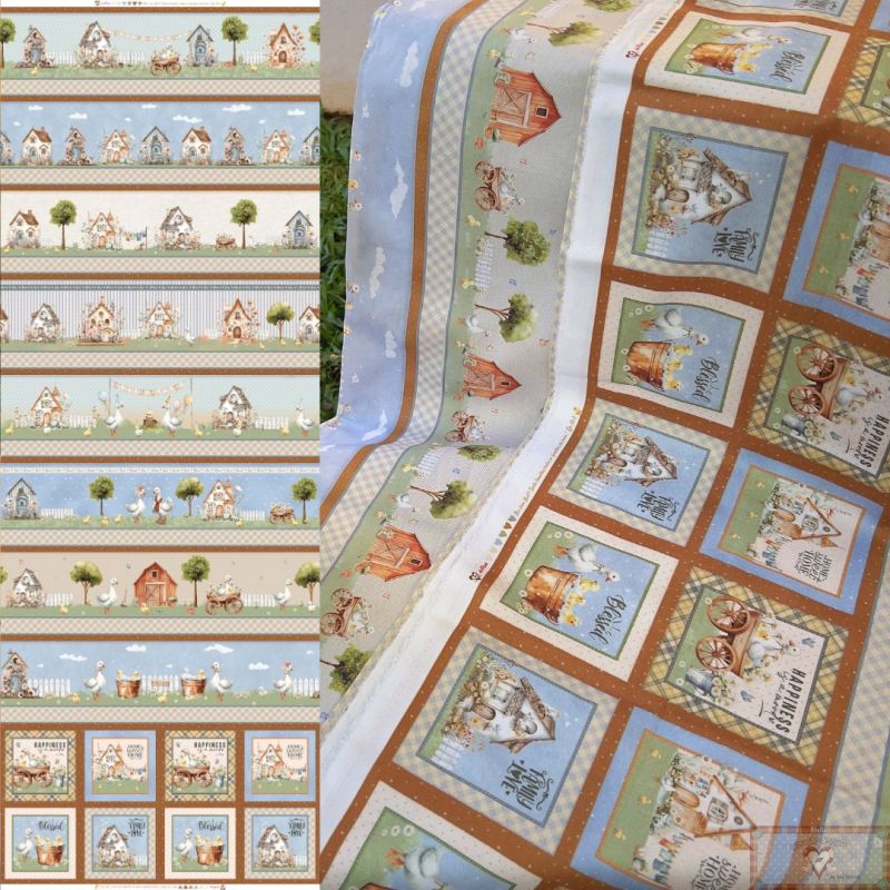 Tricoline 100% Algodón - CP031 Patrón Cenefas Hogar (50 x 150)