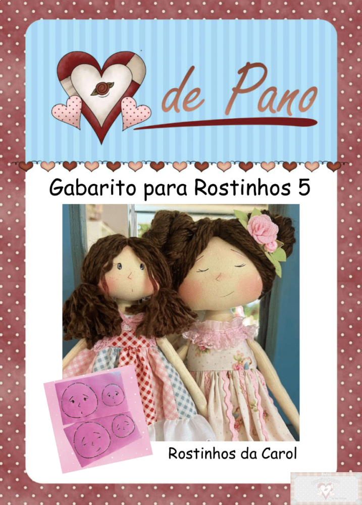 CP049 Regla - Molde Carita Muñeca Carol