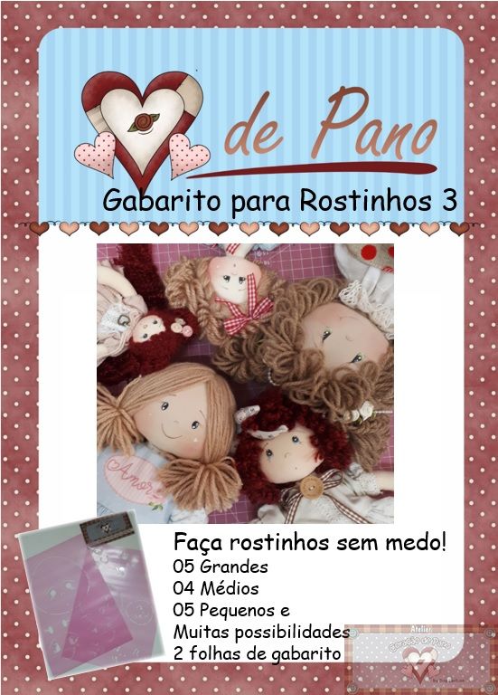 CP050 Regla - Molde Carita Muñeca Tipo 3 **PRE VENTA**