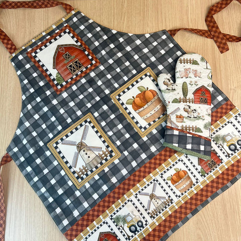 Tricoline 100% Algodón - PT047 Patrón delantal CAMPO (60 x 150)