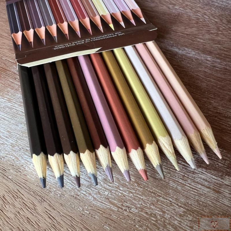 CP083 Lápiz - Kit Lapices de COLORES 12 Colores – Tonos de Piel