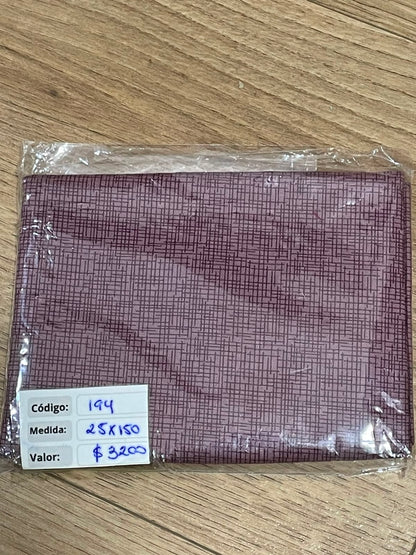 RETAZOS VARIADOS 3 - Tricoline 100% Algodón