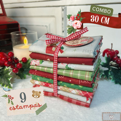 Tricoline 100% Algodón  - CP034 PACK - Navideños (9 telas de 30 x 150 cada)