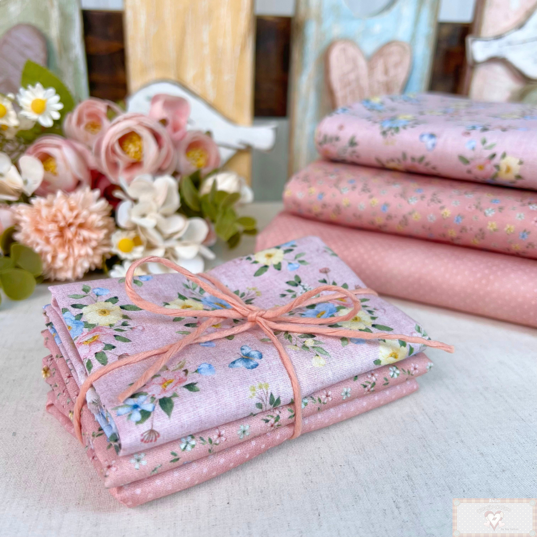 Tricoline 100% Algodón  - CP037 PACK  - Compose Rosa (3 telas de 50 x 150 cada)
