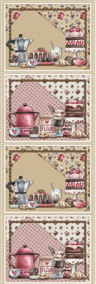 Tricoline 100% Algodón  - PT044 Patrón Individual Café (50 x 150)