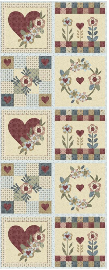 Tricoline 100% Algodón  - PT046 Patrón Panel Aplique (50 x 150)