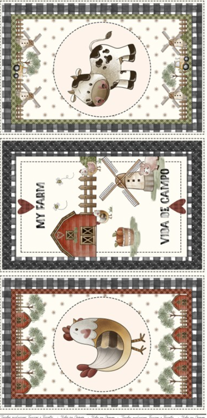 Tricoline 100% Algodón  - PT048 Patrón Panel Campo (70 x 150)