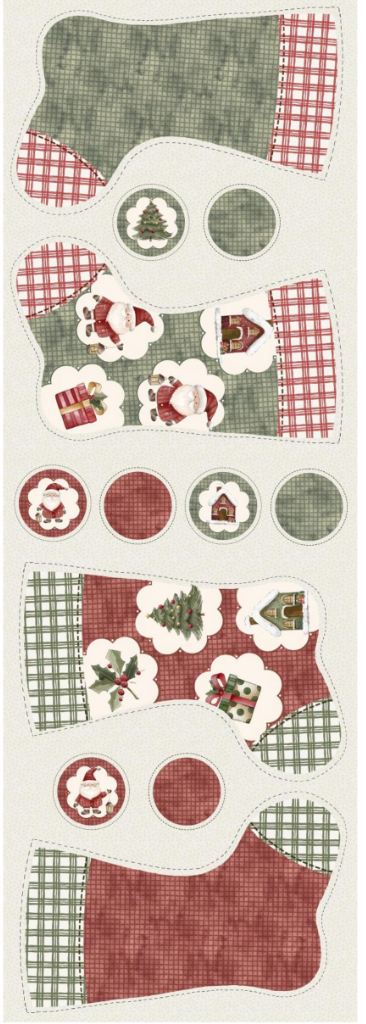 Tricoline 100% Algodón  - PT092 Patrón Bota Navidad (50 x 150)