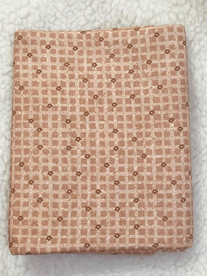 Tricoline 100% Algodón - EX064 Exclusiva cuadrille florecitas Rosa Terracota (50 x 150)