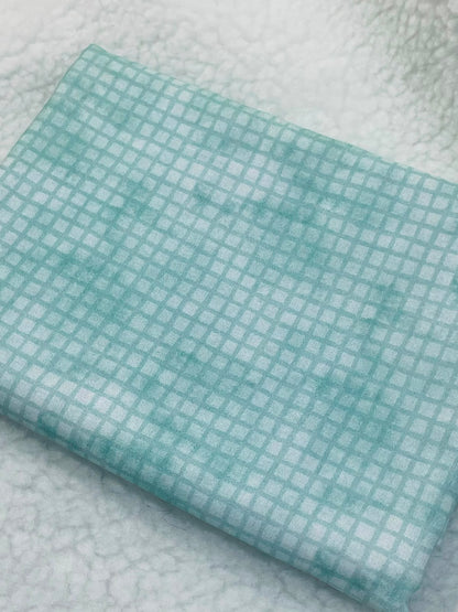 Tricoline 100% Algodón - EX065 Cuadrille Celeste (50 x 150)