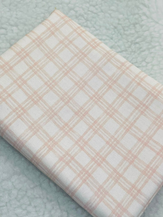 Tricoline 100% Algodón - EX066 Cuadrille Rosa y Blanco (50 x 150)