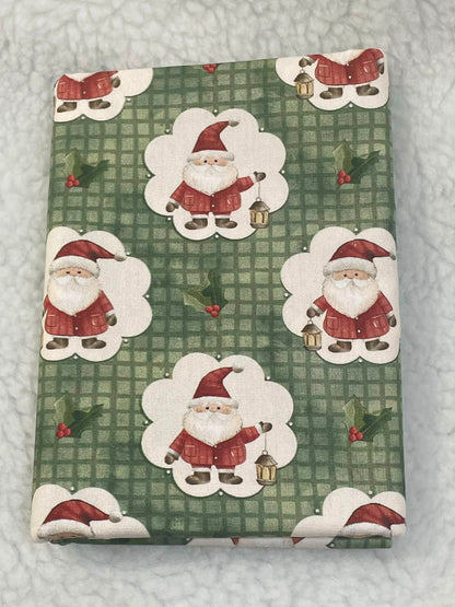 Tricoline 100% Algodón - EX070 Exclusiva Santa Claus (50 x 150)