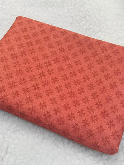Tricoline 100% Algodón - EX072 Florecitas Rojas (50 x 150)