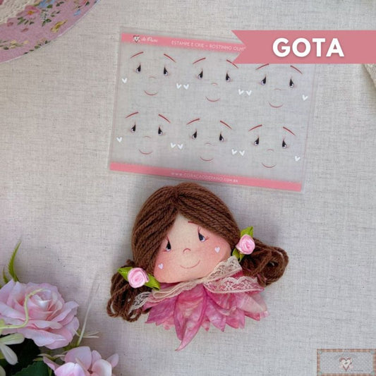 CP044 Sticker - Carita Gota M (Parche) **PRE VENTA**
