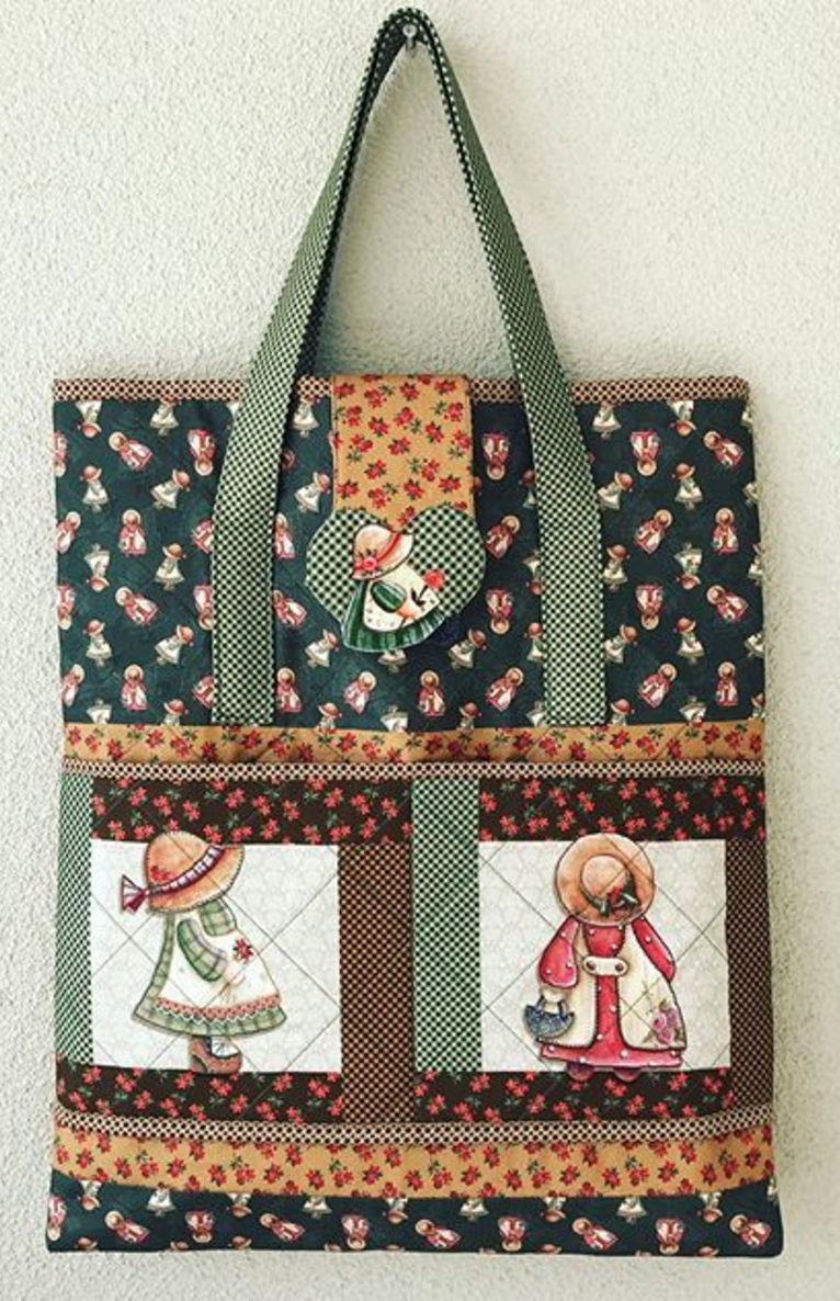 Tricoline 100% Algodón - Fuxicos - Patrón 030 Bolso Sunbonnet (69 x 150)