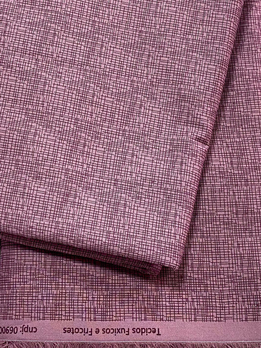 Tricoline 100% Algodón - TT089 Tinto Textura Color Morado Oscuro (50 x 150)
