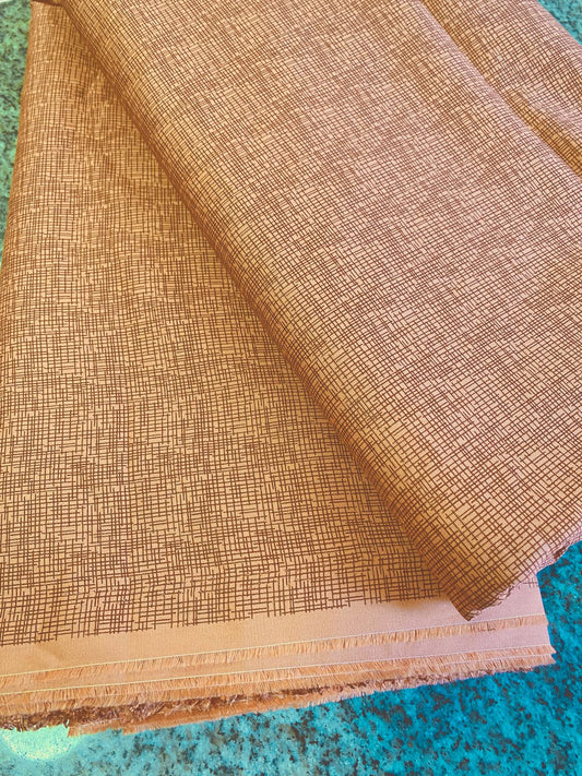 Tricoline 100% Algodón - TT083 Tinto Textura Color Terracota (50 x 150)
