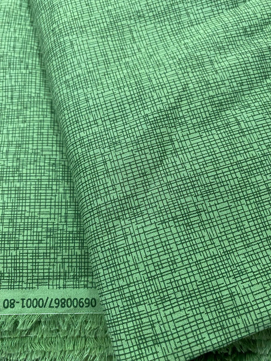 Tricoline 100% Algodón - TT084 Tinto Textura Color Verde Oliva (50 x 150)