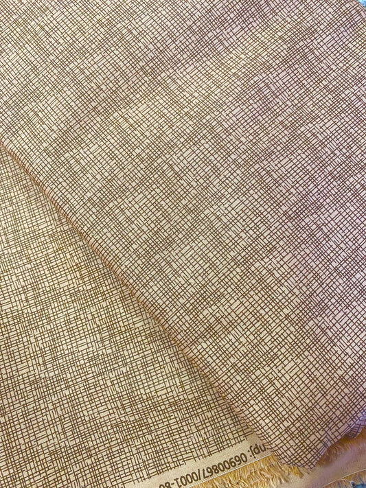 Tricoline 100% Algodón - TT081 Tinto Textura Color Capuccino (50 x 150)
