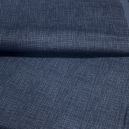 Tricoline 100% Algodón - TT087 Tinto Textura Color Azul Marino (50 x 150)