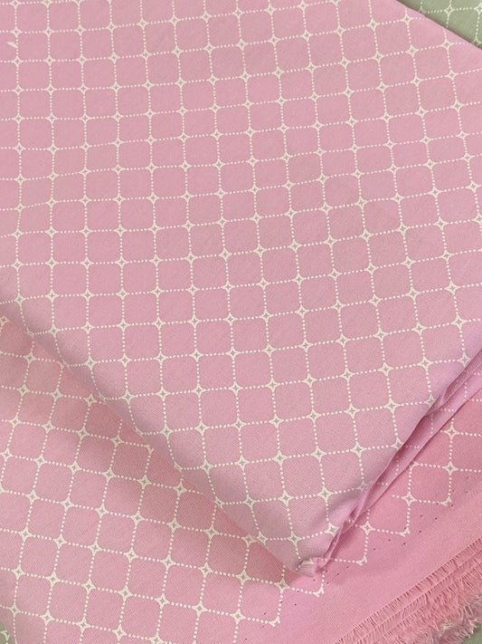 Tricoline 100% Algodón - TT091 Tinto Trama Color Rosa (50 x 150)