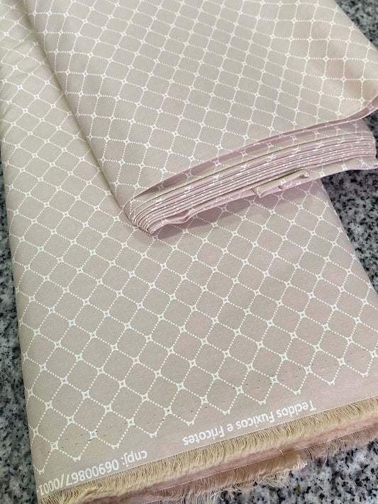 Tricoline 100% Algodón - TT090 Tinto Trama Color Beige (50 x 150)