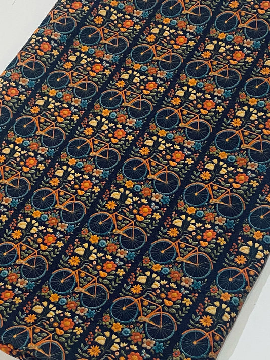 Tricoline 100% Algodón - 3D043 Bicicleta (50 x 150)