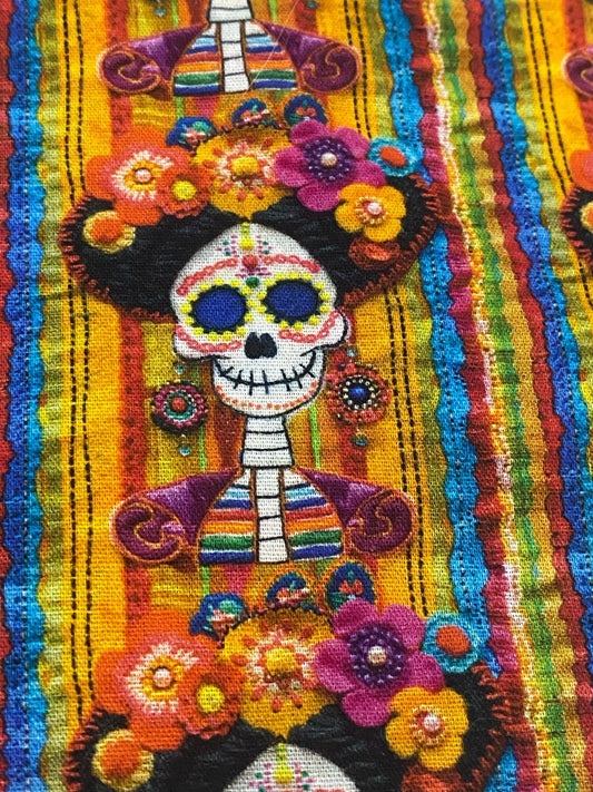 Tricoline 100% Algodón - 3D045 Personaje Catrina (50 x 150)