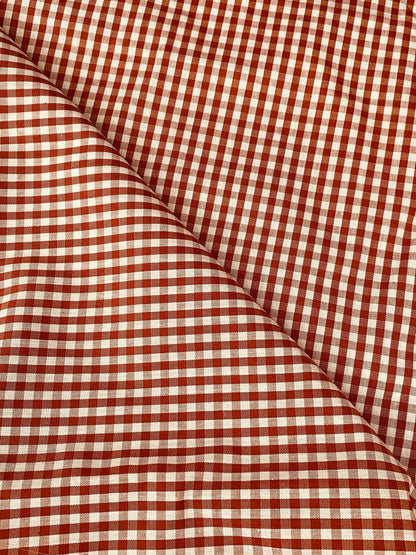Tricoline 100% Algodón - TT097 Tinto Cuadrille Terracota (50 x 150)