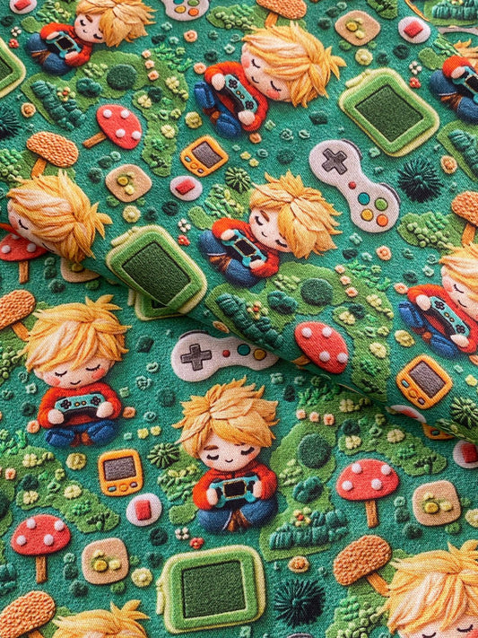 Tricoline 100% Algodón - DG070 Infantil Videojuego (50 x 150)
